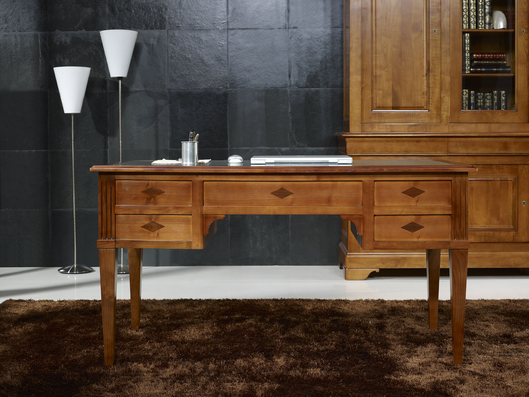 Bureau Ministre en Merisier Massif de style Directoire , meuble en Merisier m -> Bureaux Style Ministre Bureau Ministre en Merisier Massif de style Directoire , meuble en Merisier m -> Bureaux Style Ministre