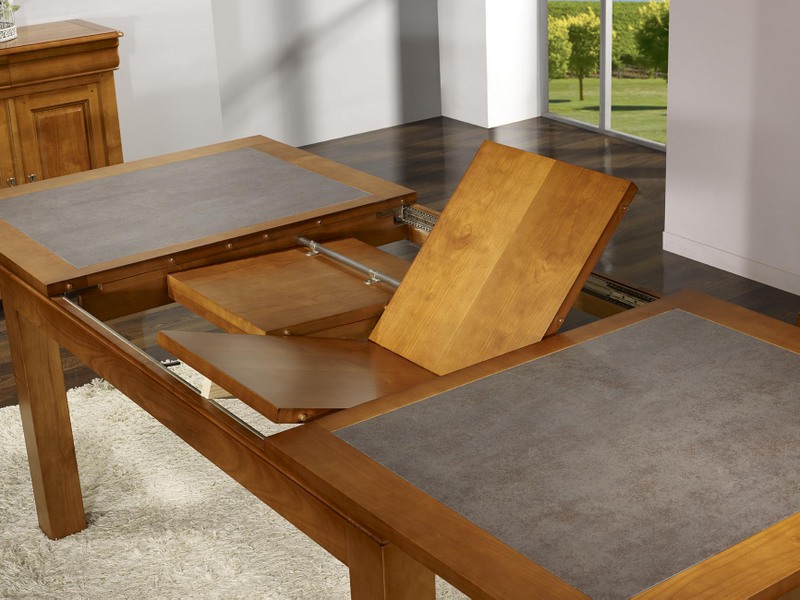table contemporaine merisier