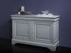 Buffet 2 portes 3 tiroirs Martine, réalisé en Merisier massif de style Louis Philippe Finition Gris Perle Patiné et usé BUFFET Buffet 2 portes 3 tiroirs Martine, réalisé en Merisier massif de style Louis Philippe Finition Gris Perle Patiné et usé BUFFET