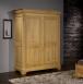 Armoire 2 portes Salomé réalisée en Chêne Massif de style Louis Philippe Finition Chêne Brossé Naturel ARMOIRE Armoire 2 portes Salomé réalisée en Chêne Massif de style Louis Philippe Finition Chêne Brossé Naturel ARMOIRE