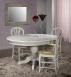 Table Ovale pied central Romain réalisée en Chêne Massif de style Louis Philippe 135x110 Finition Chêne Brossé Gris Perle Table Ovale Table Ovale pied central Romain réalisée en Chêne Massif de style Louis Philippe 135x110 Finition Chêne Brossé Gris Perle Table Ovale