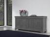 Buffet 4 portes Alice réalisé en chêne massif de style Louis Philippe FINITION GRIS BLANCHI BUFFET Buffet 4 portes Alice réalisé en chêne massif de style Louis Philippe FINITION GRIS BLANCHI BUFFET