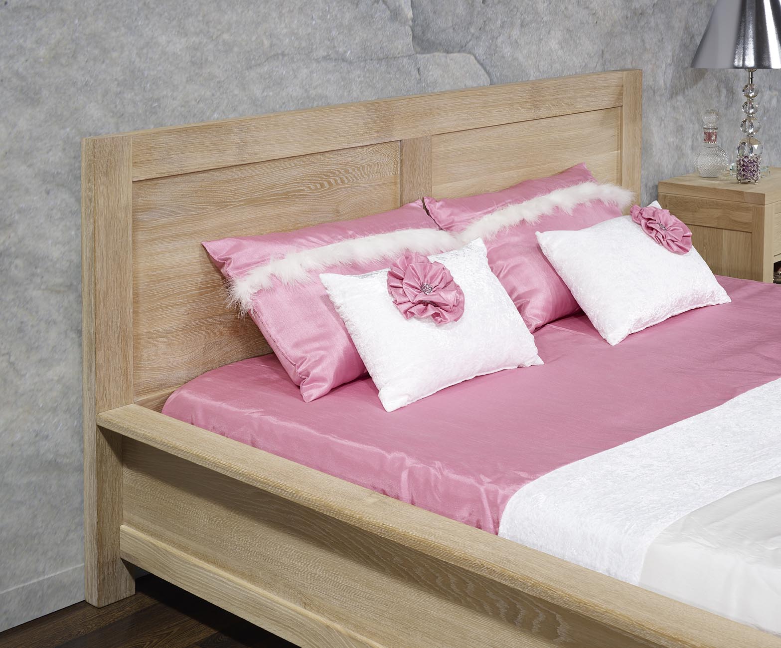 Lit Collection Nature 140*190 en Chêne massif Finition ...