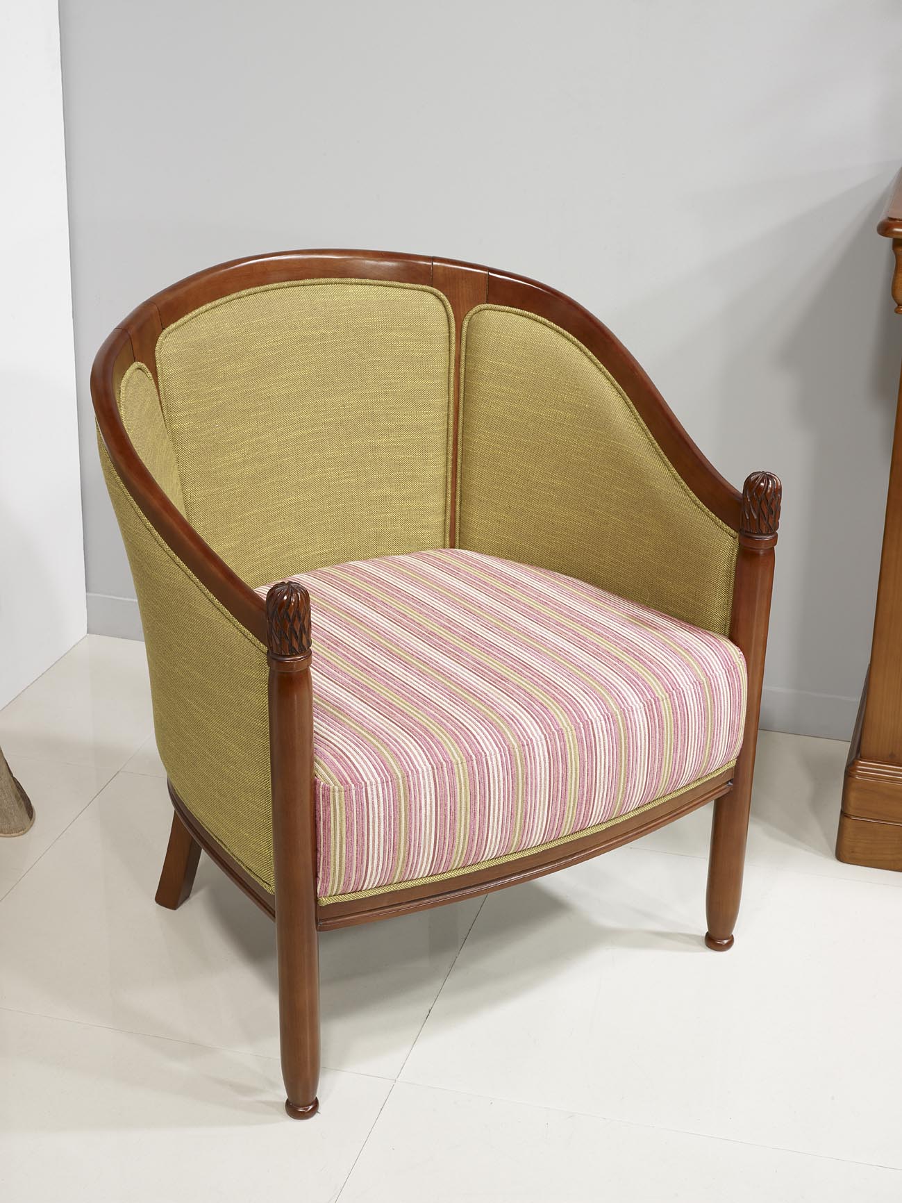 Fauteuil Cabriolet en hêtre massif de style Louis Philippe , meuble en ...