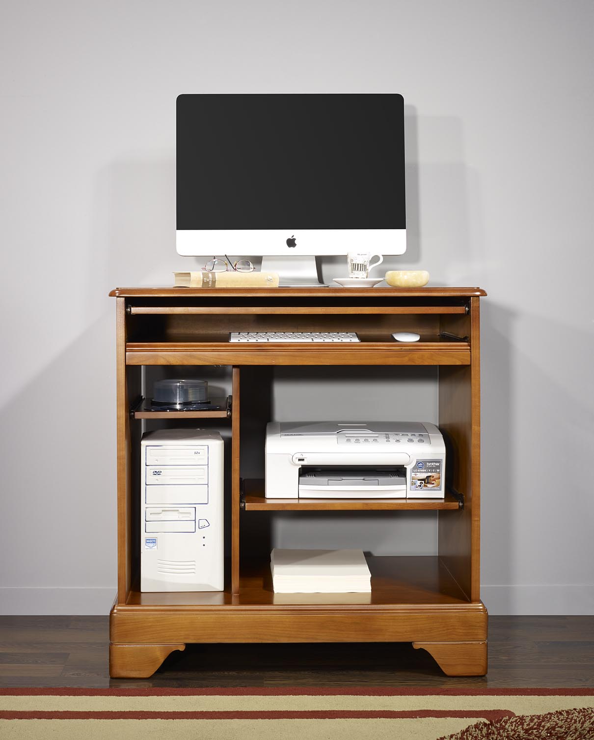 Petit Bureau Informatique En Merisier De Style Louis Philippe Meuble En Merisier Massif