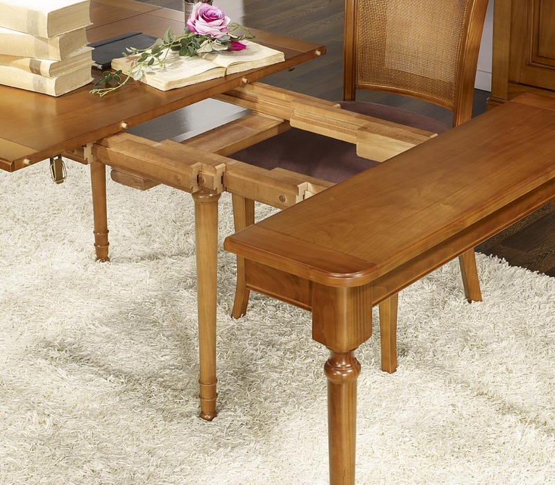Console ou table Extensible Catherine en Merisier de style Louis