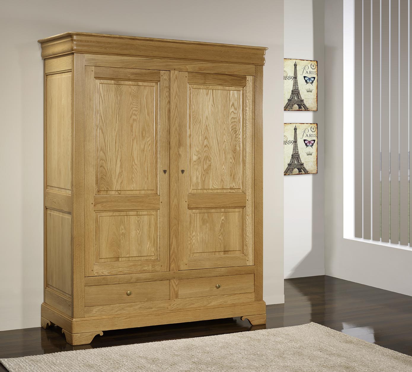 armoire chene massif 2 portes armoire 2 portes 2 tiroirs hugo en ch 234 ne massif de style armoire chene massif 2 portes armoire 2 portes 2 tiroirs hugo en ch 234 ne massif de style