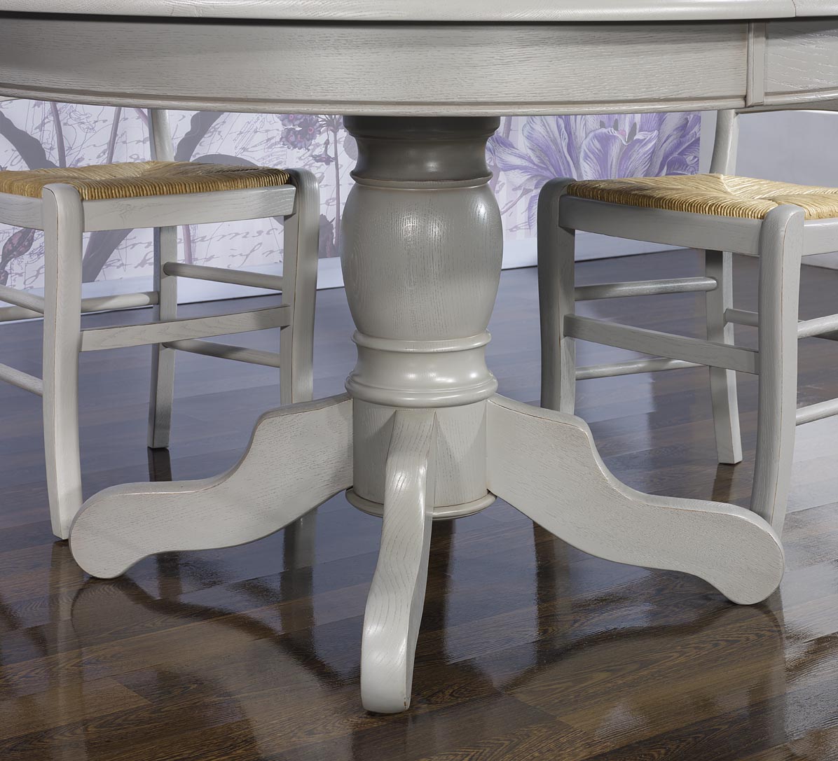 Table Ronde Pied Central En Ch Ne Massif De Style Louis Philippe ~ Table Ronde Bois Massif Avec Rallonge Table Ronde Pied Central En Ch Ne Massif De Style Louis Philippe ~ Table Ronde Bois Massif Avec Rallonge