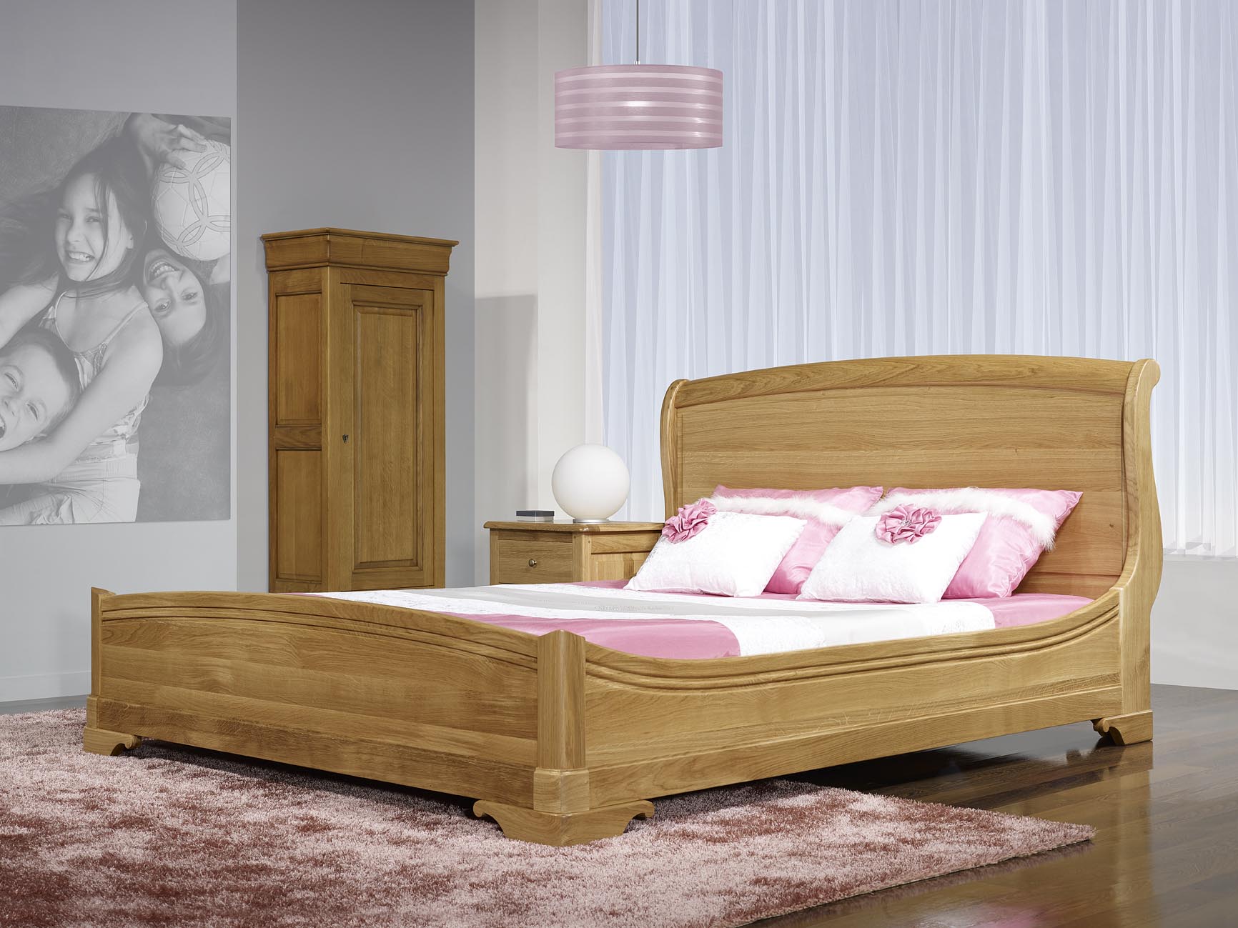 Lit En Bois Massif 140x190 — Lamichaure.Com