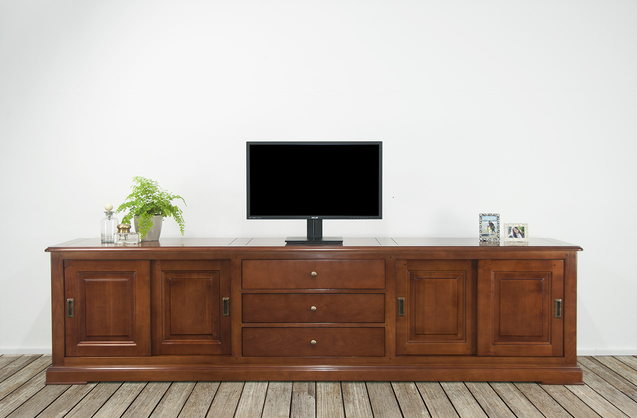 meuble tele louis philippe merisier