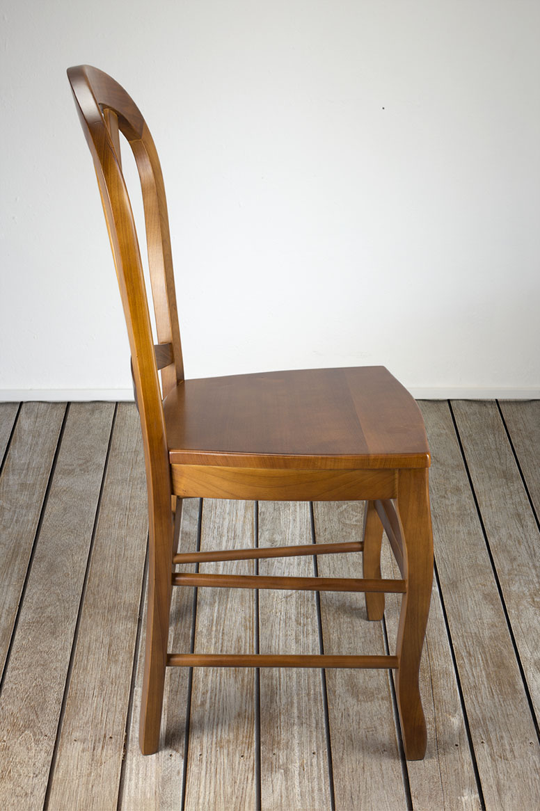 Chaise Alice de style Louis Philippe en Merisier Massif Assise Bois