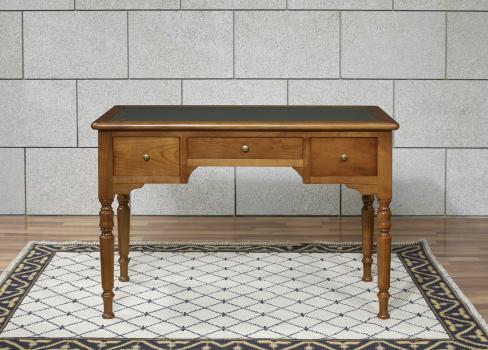 Bureau 1 2 Ministre En Merisier Massif De Style Louis Philippe Meuble En Merisier Massif
