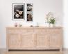 Buffet 4 portes Amaury réalisé en Chêne Massif de style Campagnard Finition Chêne brossé blanchi BUFFET Buffet 4 portes Amaury réalisé en Chêne Massif de style Campagnard Finition Chêne brossé blanchi BUFFET